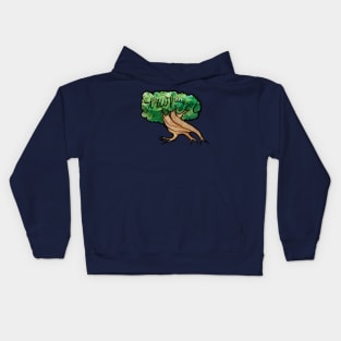 Tree Hugger Swirly Tree Bark Kids Hoodie